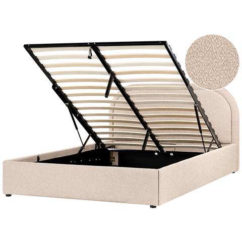 Letto Contenitore Bouclé Quillien 140 X 200 Cm Beige - Foto 2