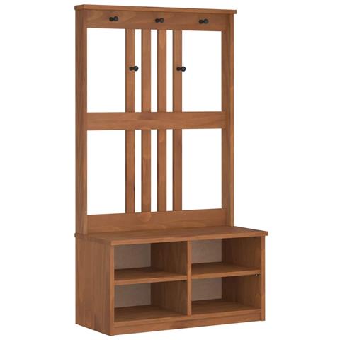 Albero da Ingresso SANDENS 87x40x159,5 cm in Legno di Pino - Foto 1