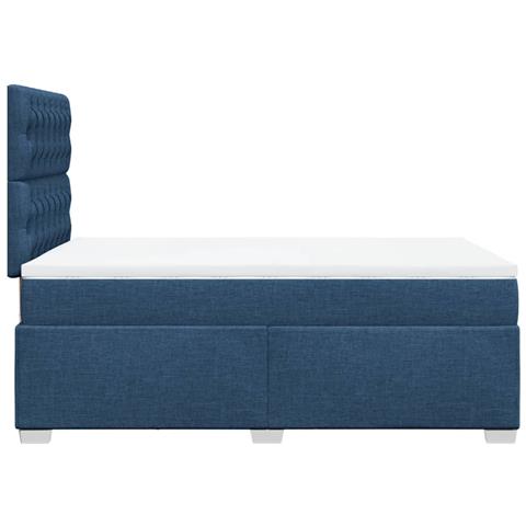 Giroletto a Molle con Materasso Blu 120x190 cm in Tessuto - Foto 9