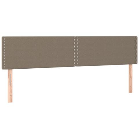 Letto a Molle con Materasso e LED Tortora 120x190 cm in Tessuto - Foto 9