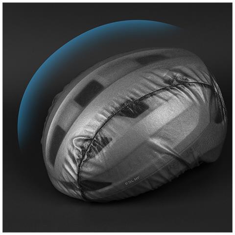 Copertura Antipioggia Riflettente Per Casco Da Moto E-mark (grigio) - Foto 2