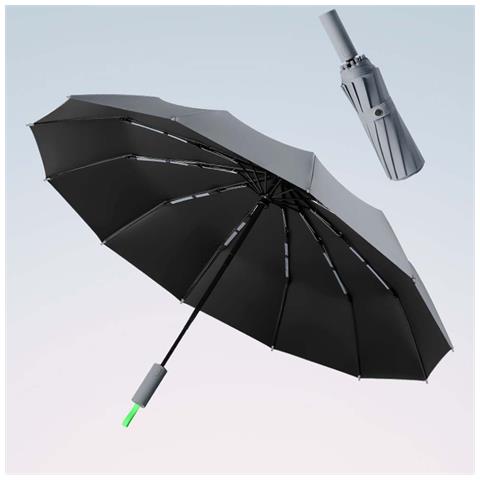 Ombrello Automatico Pieghevole In Confezione Regalo: Antivento, Protezione Solare Upf50+ Grey - Foto 4