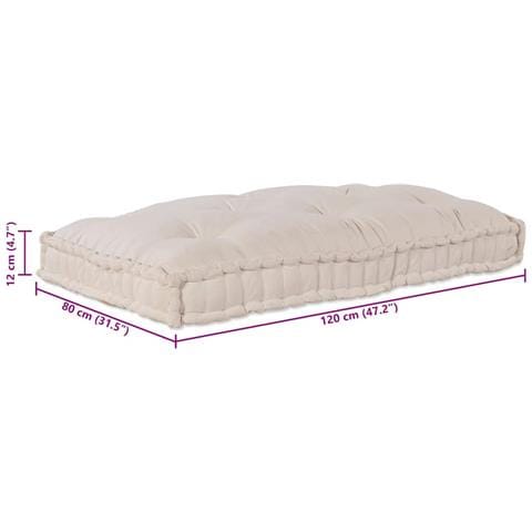 Cuscino per Divano Pallet Crema Tessuto - Foto 7