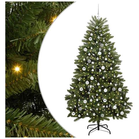 Albero di Natale artificiale Verde 210 cm PVC e Metallo - Foto 1