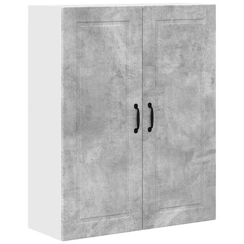 Pensile cucina con lo scaffale Grigio cemento 80 x 31 x 100 cm - Foto 1