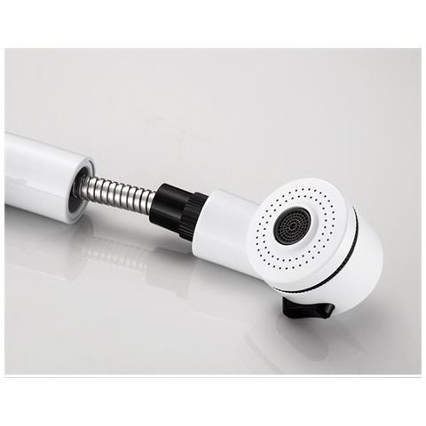 Rubinetto per lavabo da bagno, Blackswan, tipo M178, modello bianco opaco con bocca retrattile, misura 25 cm - Foto 4