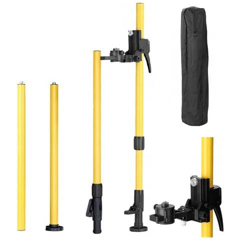 Asta Telescopica 365 Cm Con Treppiede - Alluminio, Filettatura 1/4"" | Altezza Regolabile, Leggera E Portatile | Per Geometri E Costruttori - Foto 1