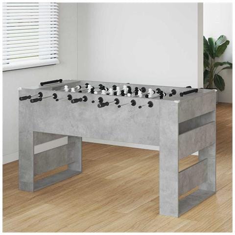 Tavolo da Foosball Grigio Cemento 146,5 x 74 x 85 cm - Foto 2