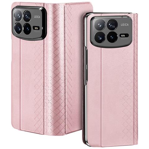Cover per Mix Fold 4 5G - PC+Pelle /PU, Rosa - Foto 2