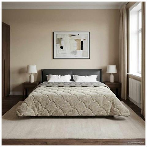Duvet Invernale Trapuntato Grigio chiaro 200 x 240 cm - Foto 2