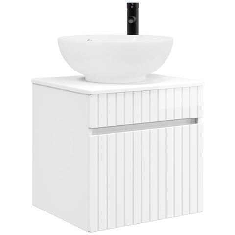 Mobile lavabo da parete Bianco Lucido 49 x 44,5 x 66,5 cm - Foto 1