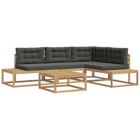 Set di divani da esterno Bianco 79 x 79 x 37 cm Poliestere - Foto 1