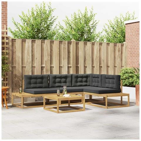 Set di divani da esterno Bianco 79 x 79 x 37 cm Poliestere - Foto 2