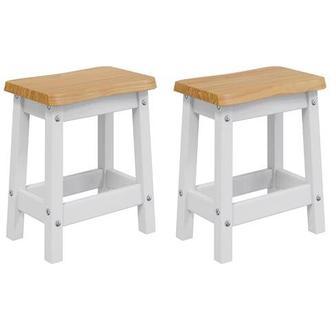 Sgabello da bar EKAI 2 pcs Bianco 40 x 29 x 45,5 cm - Foto 1