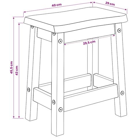 Sgabello da bar EKAI 2 pcs Bianco 40 x 29 x 45,5 cm - Foto 9