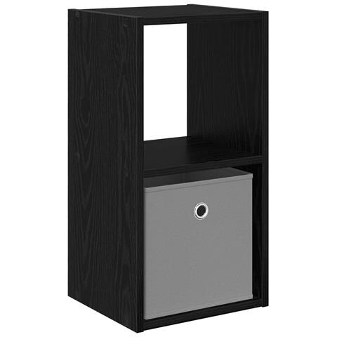 Comodino Rovere Nero 30,5 x 27 x 59,5 cm Legno multistrato - Foto 1