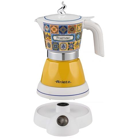 1358 Moka Aroma Positano, Moka elettrica, 400W, 2/4 tazze, Cordless, Spegnimento automatico, Mantenimento temperatura - Foto 5