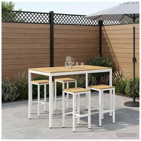Tavolo Bar da Giardino Bianco 147 x 88,5 x 105 cm - Foto 2