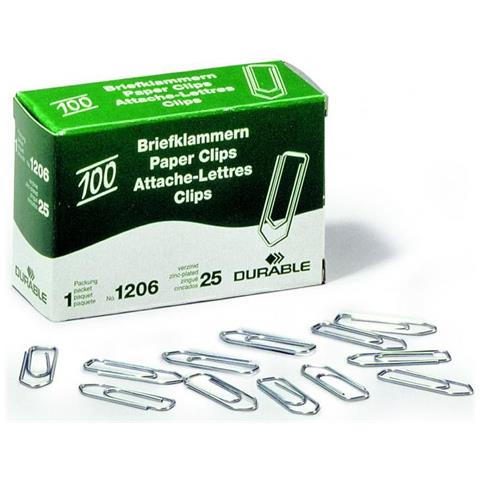 Fermagli Zincati 26 Mm Punta Triangolare Colore Zinco Conf. Da 100 Pz. - Foto 1