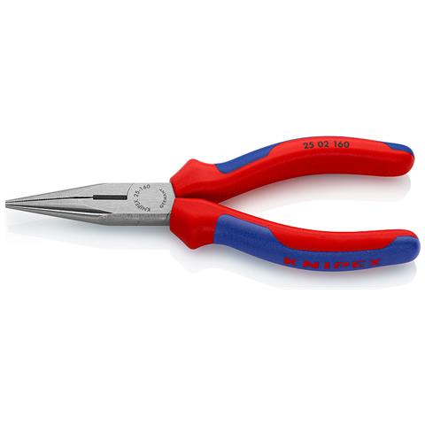 25 02 160 Pinza per meccanica - con becchi mezzotondi con tronchese (pinza per radiotecnici) bonderizzata nera rivestiti in materiale bicomponente 160 mm - Foto 2