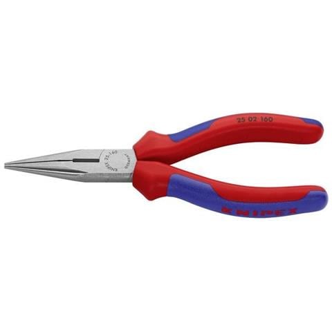 25 02 160 Pinza per meccanica - con becchi mezzotondi con tronchese (pinza per radiotecnici) bonderizzata nera rivestiti in materiale bicomponente 160 mm - Foto 1