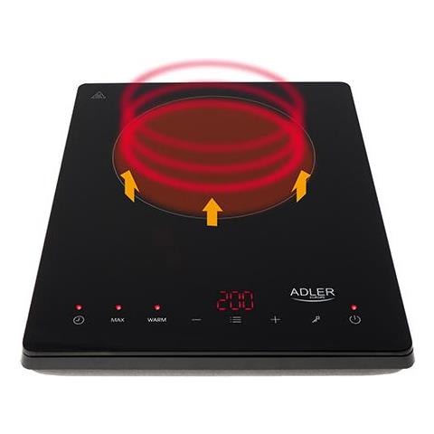 Piano Cottura Ad 6513 Numero Di Fuochi / zone Di Cottura 1, Induzione, Display Lcd, Nero - Foto 1