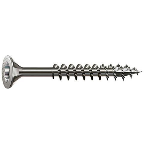 , Viti a testa svasata universali T-Star plus, 4Tagliare, filettatura Parziale, 100 pz in acciaio Inox, A2, 1,4567-0197000501003, Argento (A2 acciaio inox), 5,0 x 100 mm - Foto 1