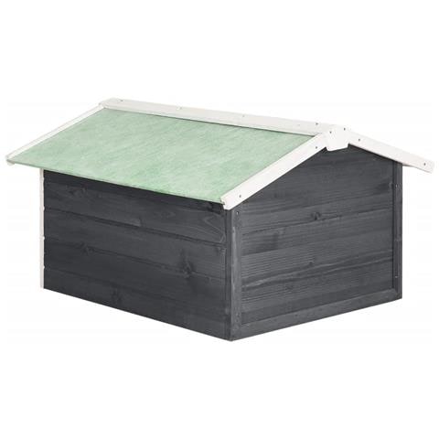 Casetta Per Tosaerba Robotizzato 72x87x50cm Grigia Bianca Abete - Foto 8