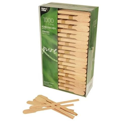 16715 cucchiaio monouso Disposable stirring sticks Legno Naturale 1000 pz - Foto 1