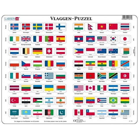 Puzzle Bandiere Junior Cartone 80 Pezzi - Foto 1