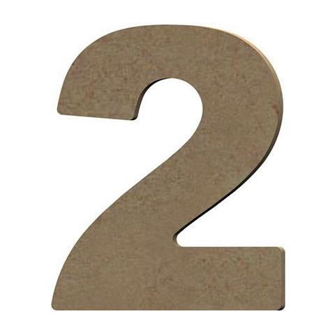 Numero 2 In Legno Mdf Per La Decorazione - 8 Cm - Foto 1