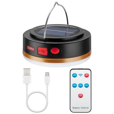 Lampada Da Campeggio Solare A Led Con Telecomando Ir E Powerbank - Foto 1