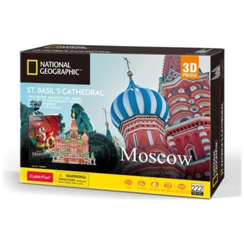 Cattedrale Di San Basilio Mosca 3d Puzzle 37 Cm H National Geografic - Foto 1