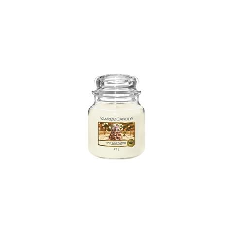 Spung Sugar Fluries Candela In Giara Media Yankee Candle Bianco - Foto 3