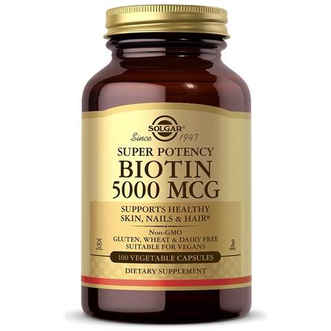 , Biotina Superpotente, 5000 Mcg, 100 Capsule Veg. - Foto 1