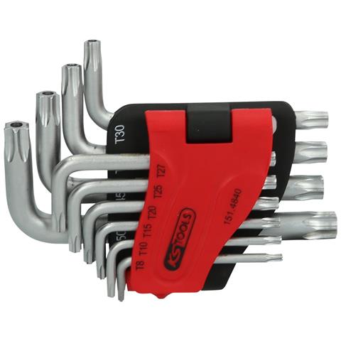 Werkzeuge-maschinen Gmbh Torx-winkelstiftschlssel-satz Mit Bohrung, Kurz, 10-tlg, Tb8-tb50 (151.4840) - Foto 1