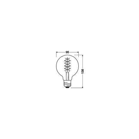 Osram Lampadina Led G95 E27 Fumé 7.8w 360lm 1800k Dimmerabile Ip20 320° [lv-4058075761216] - Foto 4