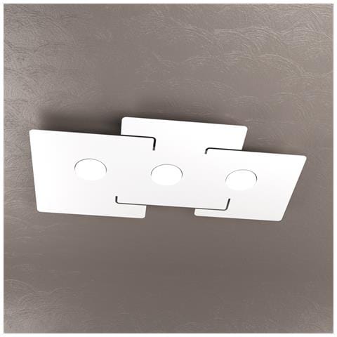 Plafoniera Moderna Echo Metallo Bianco 3 Luci Gx53 - Foto 2