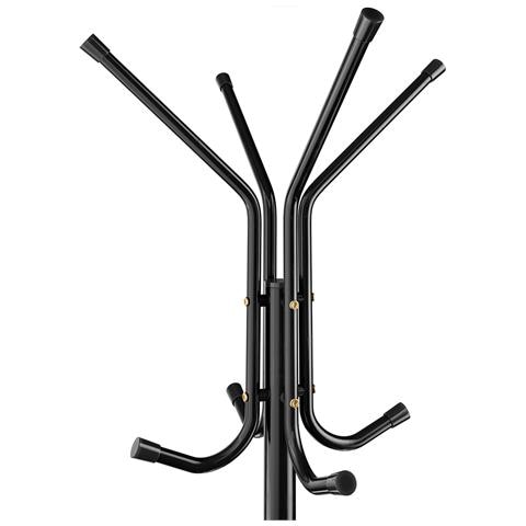 Attaccapanni Da Terra Salvaspazio 12 Ganci Stand Appendiabiti A Piantana Nero - Foto 7