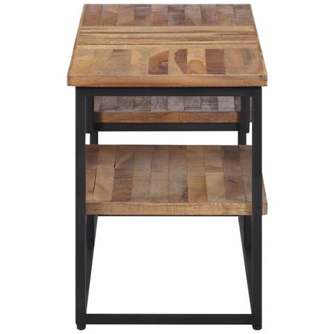 Mobile Porta Tv 110x30x39 Cm In Teak Massello Di Recupero - Foto 3