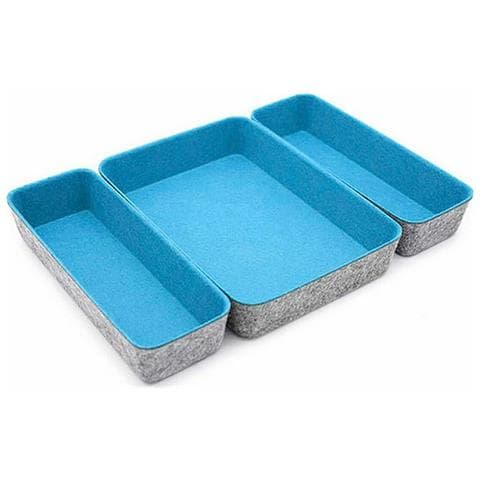 Set Di Cestini 3 Pezzi Feltro 28 X 20,5 X 5,3 Cm (3 Pezzi) (6 Unità) - Foto 3