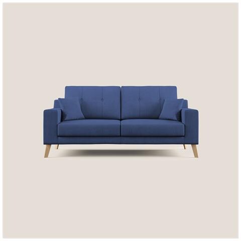 Danish Divano moderno in tessuto morbido impermeabile T02 146 cm blu - Foto 3