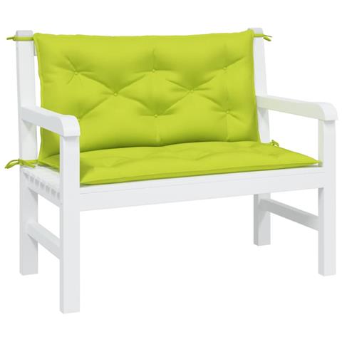 Cuscini Per Panca 2 Pz Verde Intenso 100x50x7 Cm Tessuto Oxford - Foto 3