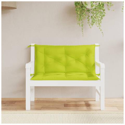 Cuscini Per Panca 2 Pz Verde Intenso 100x50x7 Cm Tessuto Oxford - Foto 1