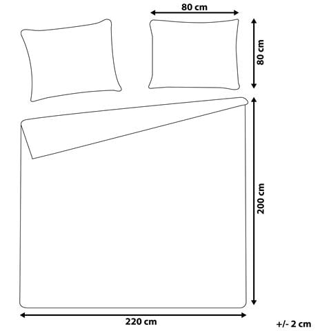Set Copripiumino In Cotone Satinato A Fiori Azzurro Chiaro 200 X 220 Cm Evergreen - Foto 2