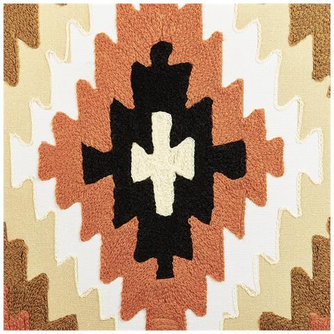 Cuscino Decorativo Serampore Bouclé 50 X 50 Cm Geometrico Ricamato Multicolore - Foto 2