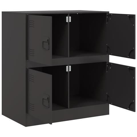 Credenza Nera 67x39x73 cm in Acciaio - Foto 2