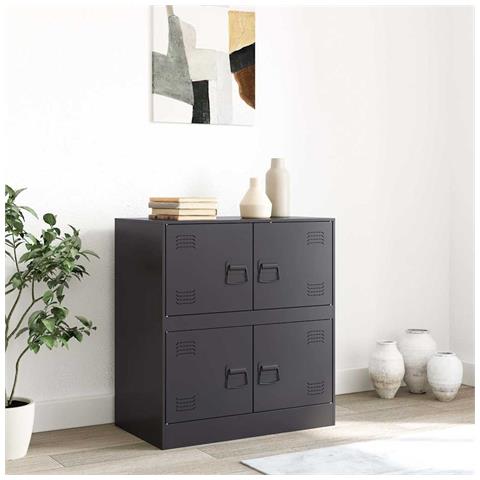 Credenza Nera 67x39x73 cm in Acciaio - Foto 10