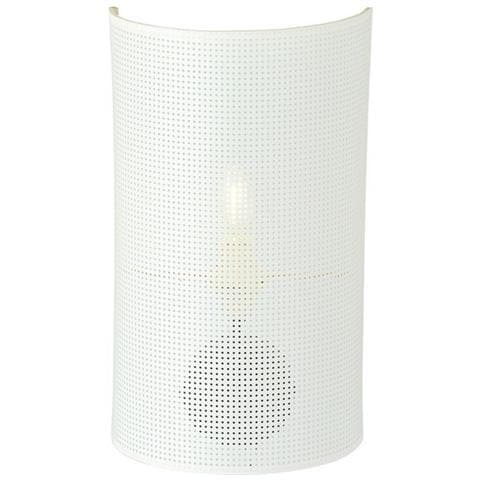 Lampada A Parete Aston - Nero, Bianco, Oro - Acciaio Verniciato A Polvere, Tessuto - 18x32x8 Cm - Foto 1
