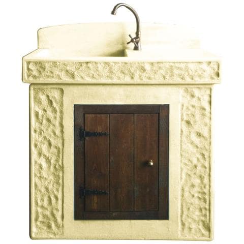 Lavello Prefabbricato In Pietra E Cemento Finitura A Mano Decogarden Parigi - Foto 1